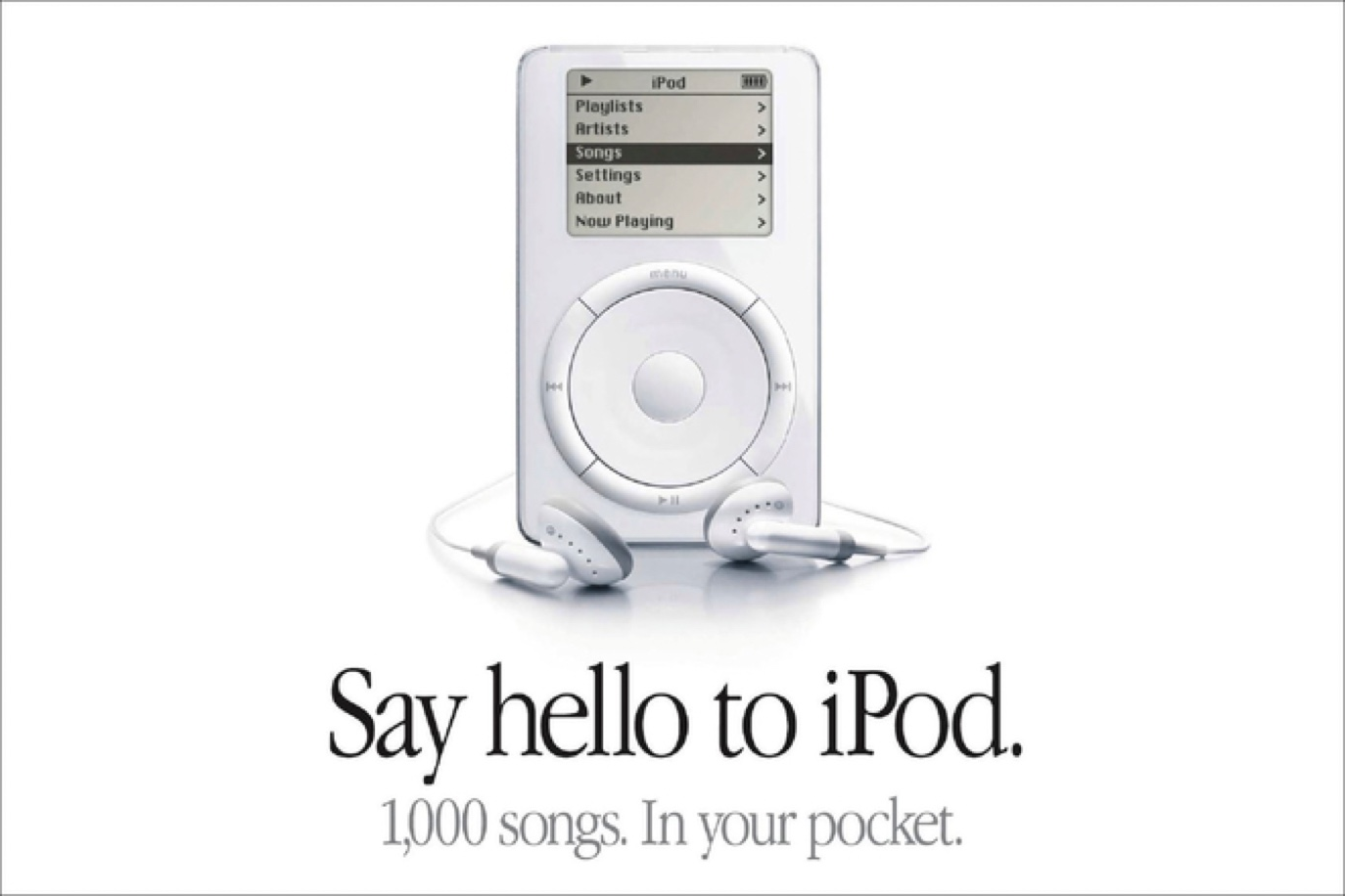 iPod – 1,000 songs in your pocket