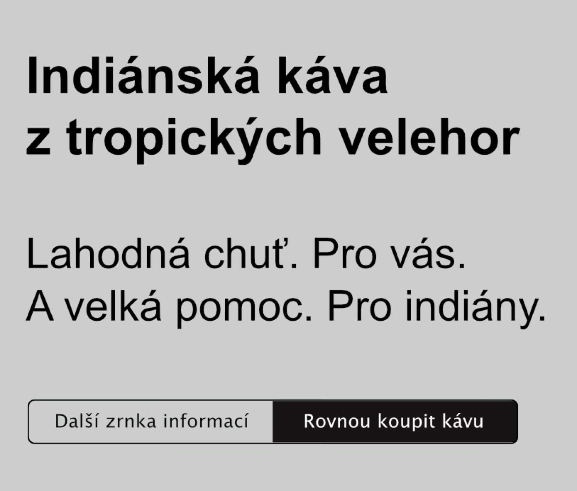 Indiánská káva – nová verze textu