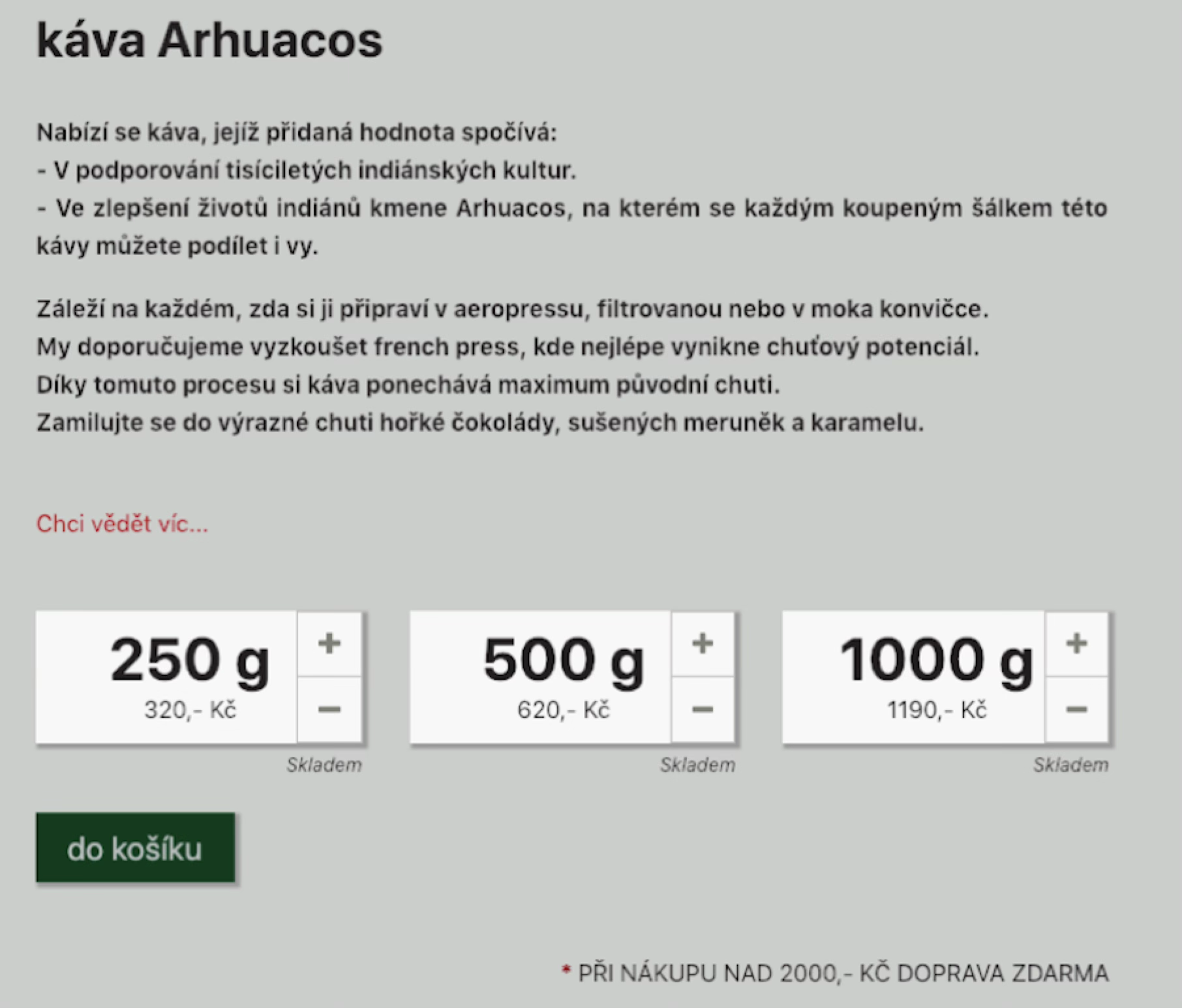 Arhuacos – původní text homepage